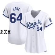 Steven Cruz Women's Kansas City Royals White Limited Home Jersey