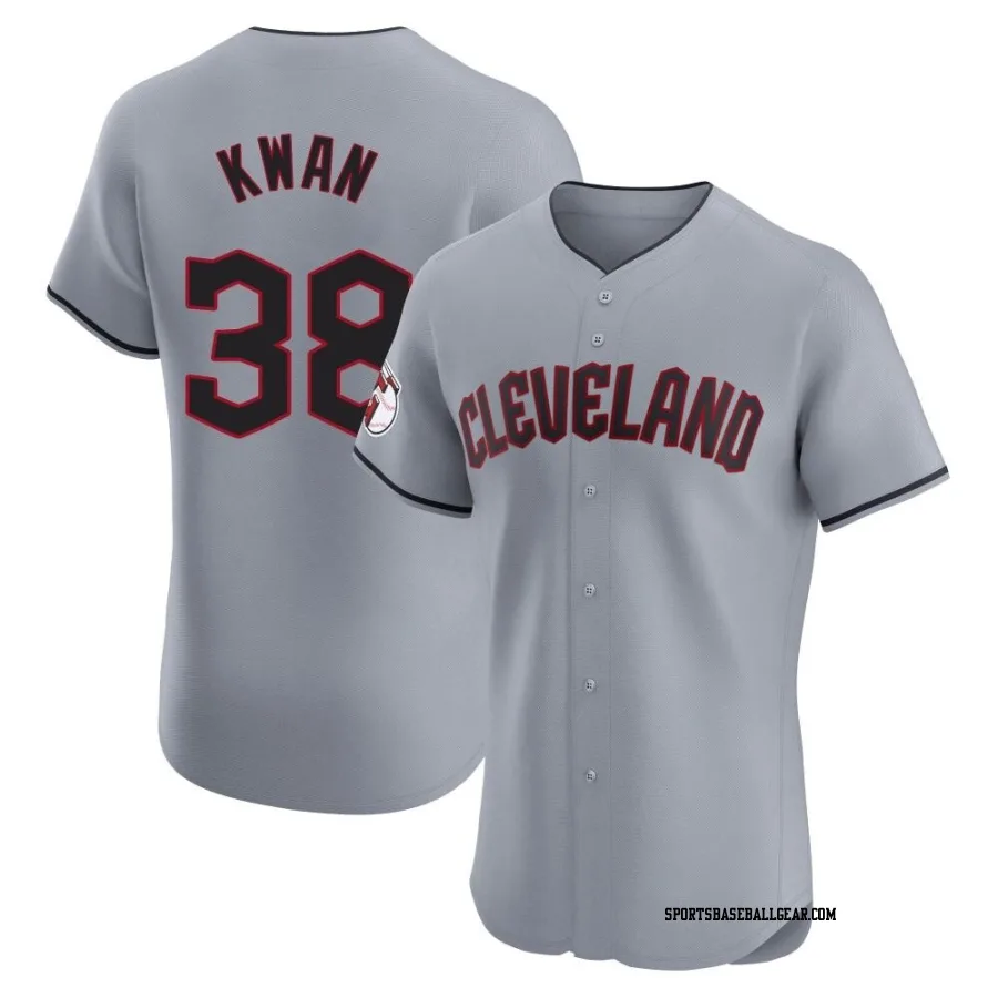 Steven Kwan Men's Cleveland Guardians Gray Elite Road Jersey