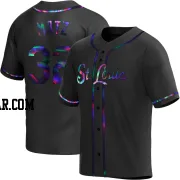 Steven Matz Men's St. Louis Cardinals Black Holographic Replica Alternate Jersey