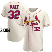 Steven Matz Men's St. Louis Cardinals Cream Authentic Alternate Jersey