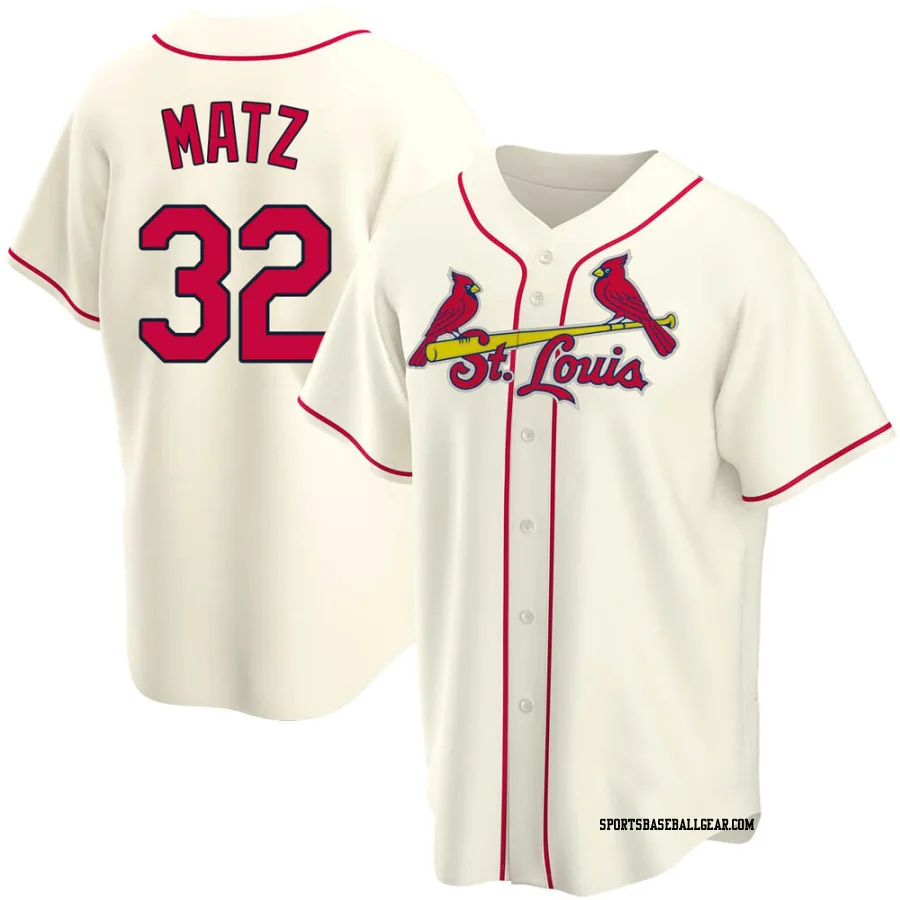 Steven Matz Men's St. Louis Cardinals Cream Replica Alternate Jersey