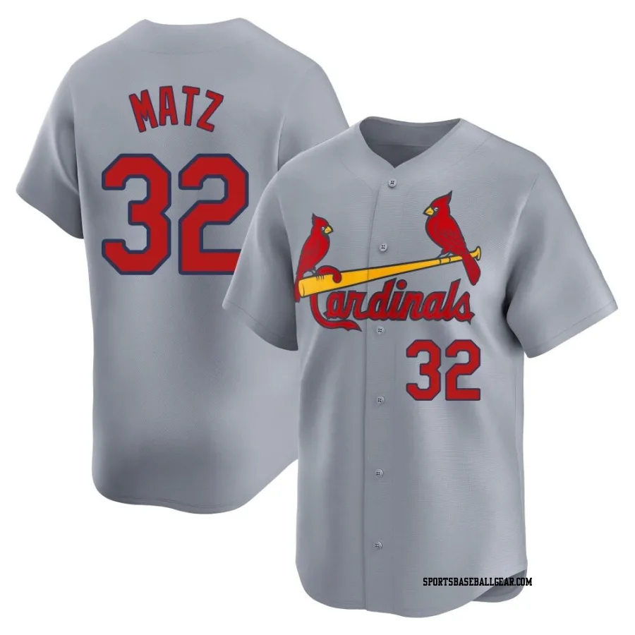 Steven Matz Men's St. Louis Cardinals Gray Limited Away Jersey