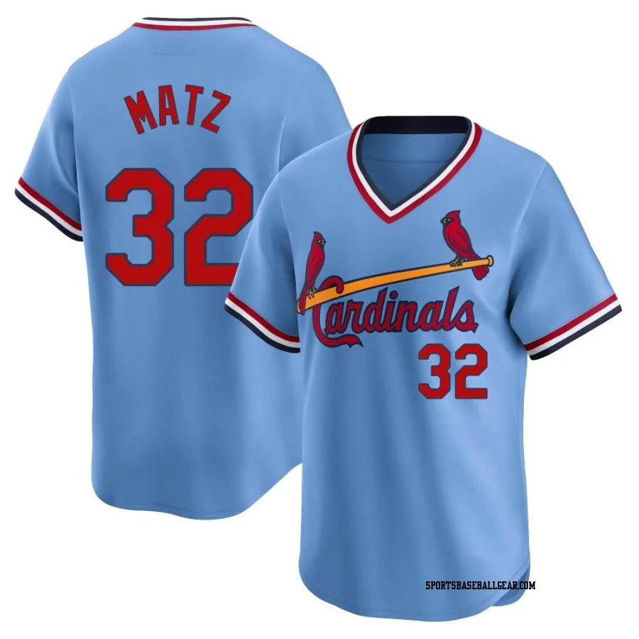 Steven Matz Men's St. Louis Cardinals Light Blue Limited Cooperstown Collection Jersey