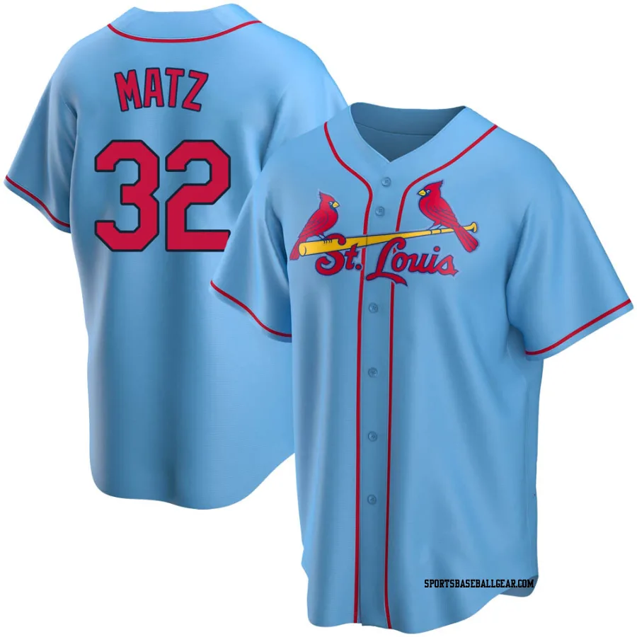 Steven Matz Men's St. Louis Cardinals Light Blue Replica Alternate Jersey