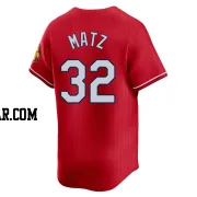 Steven Matz Men's St. Louis Cardinals Red Limited 2024 City Connect Jersey