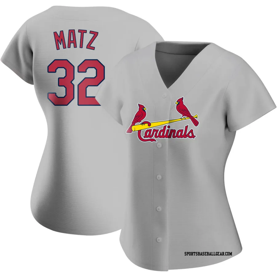 Steven Matz Women's St. Louis Cardinals Gray Authentic Road Jersey