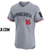 Steven Okert Men's Minnesota Twins Gray Elite Road Jersey