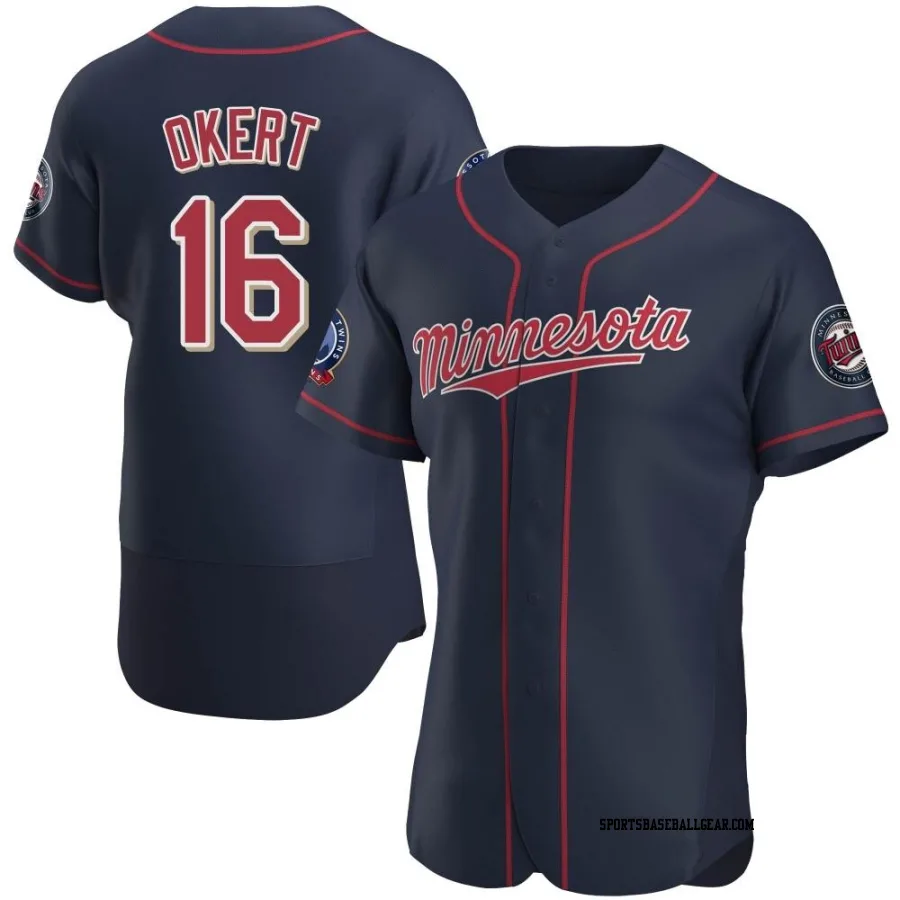 Steven Okert Men's Minnesota Twins Navy Authentic Alternate 60th Season Jersey