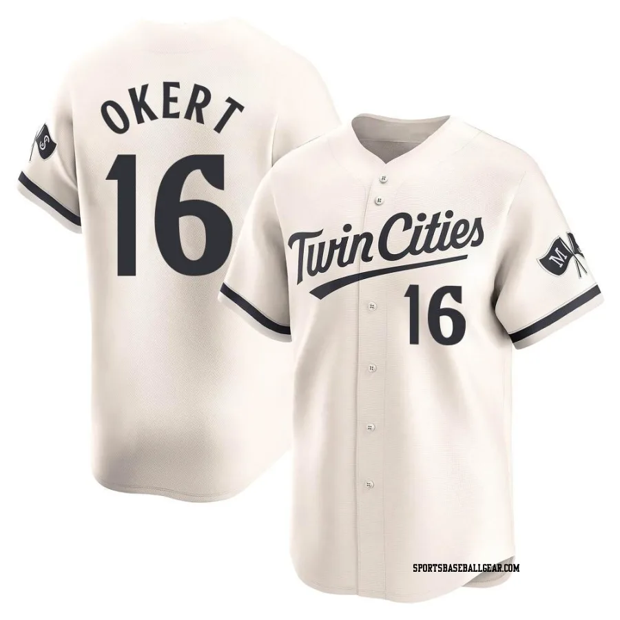 Steven Okert Youth Minnesota Twins Cream Limited Alternate Jersey