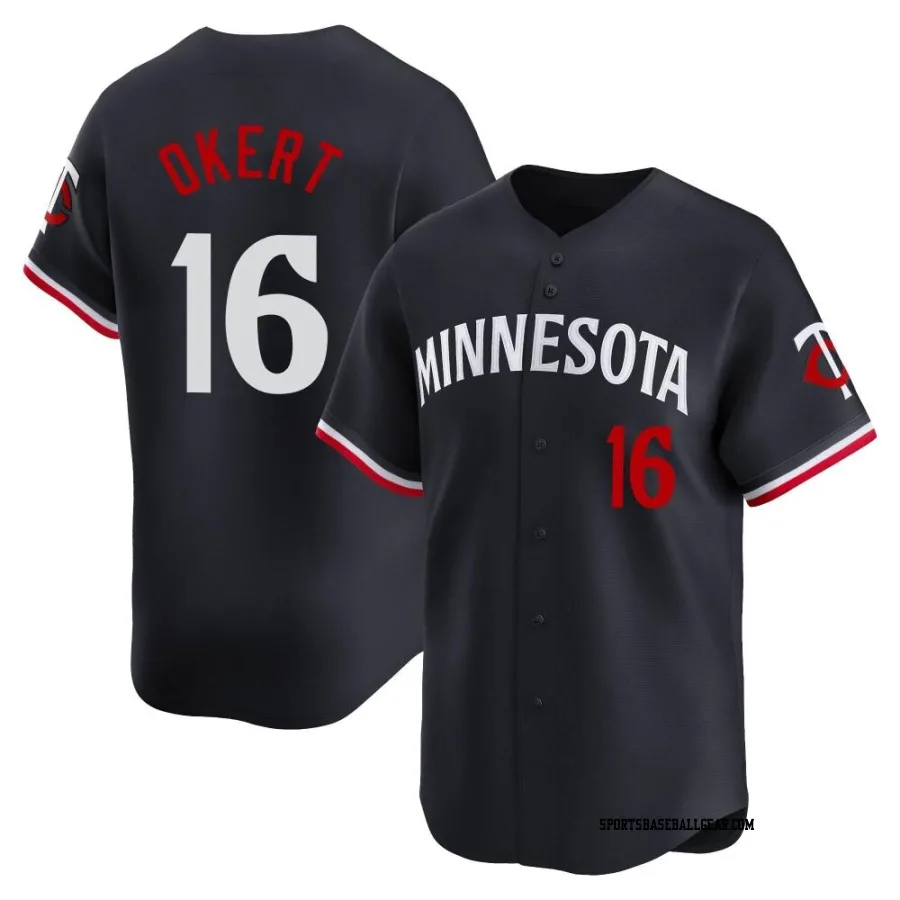 Steven Okert Youth Minnesota Twins Navy Limited Alternate Jersey