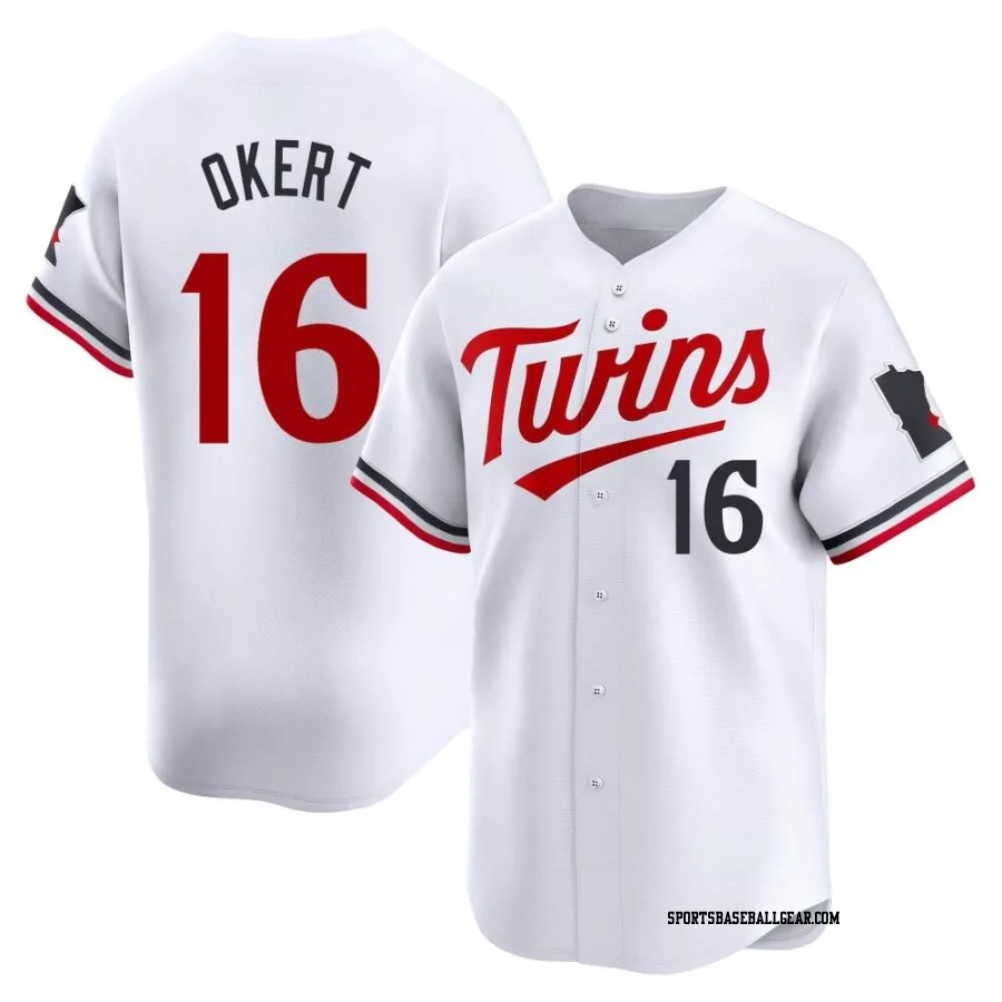 Steven Okert Youth Minnesota Twins White Limited Home Jersey