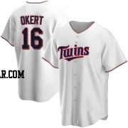 Steven Okert Youth Minnesota Twins White Replica Home Jersey