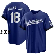 Steven Souza Jr. Men's Los Angeles Dodgers Royal Replica 2021 City Connect Jersey