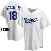 Steven Souza Jr. Men's Los Angeles Dodgers White Replica Home Jersey