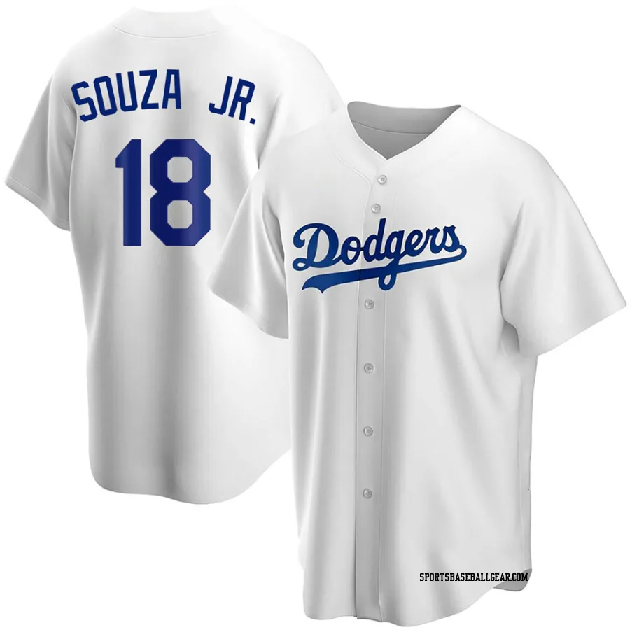 Steven Souza Jr. Men's Los Angeles Dodgers White Replica Home Jersey