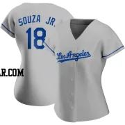 Steven Souza Jr. Women's Los Angeles Dodgers Gray Authentic Road Jersey