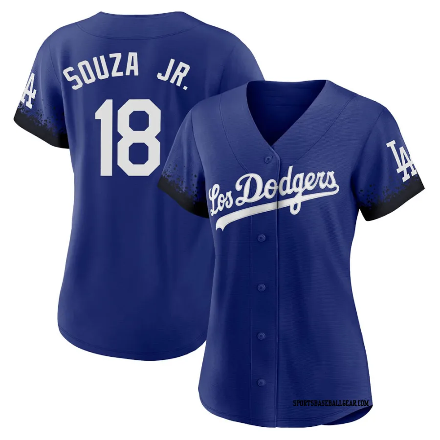 Steven Souza Jr. Women's Los Angeles Dodgers Royal Authentic 2021 City Connect Jersey