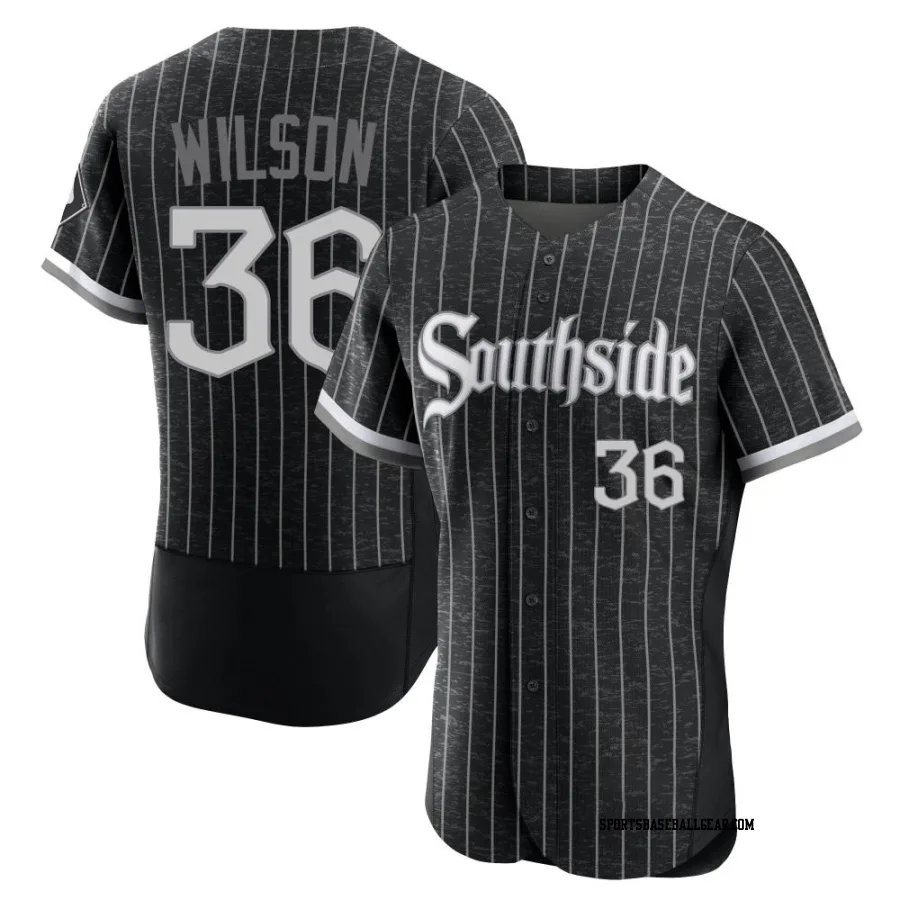 Steven Wilson Men's Chicago White Sox Black Authentic 2021 City Connect Jersey