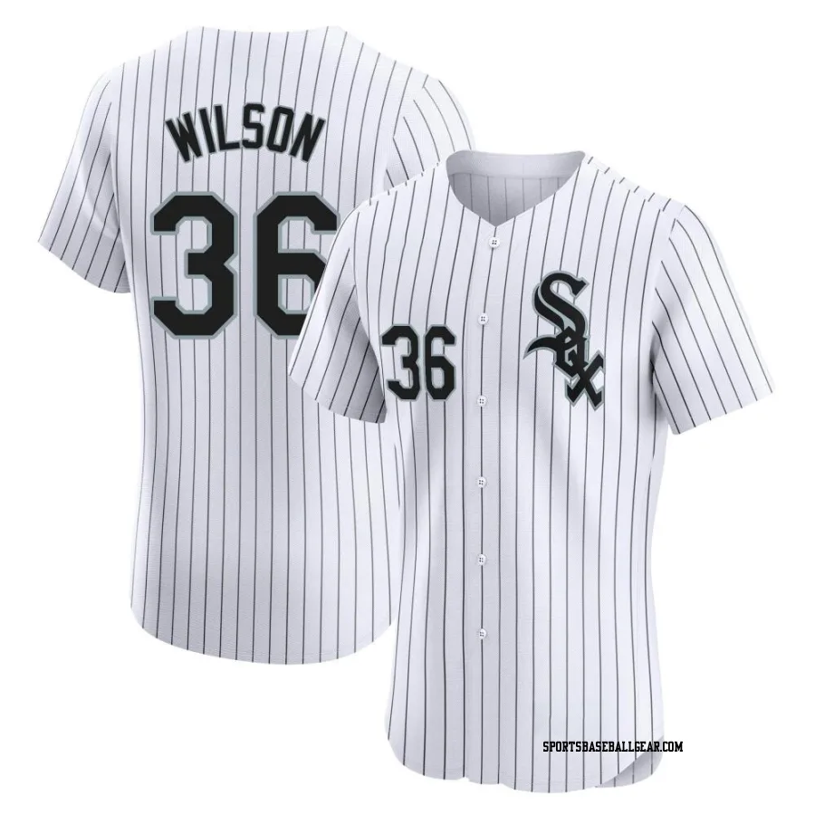 Steven Wilson Men's Chicago White Sox White Elite Home Jersey