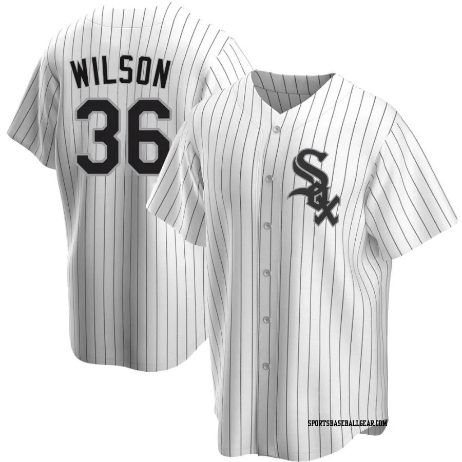 Steven Wilson Men's Chicago White Sox White Replica Home Jersey