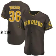 Steven Wilson Men's San Diego Padres Brown Authentic Road Jersey