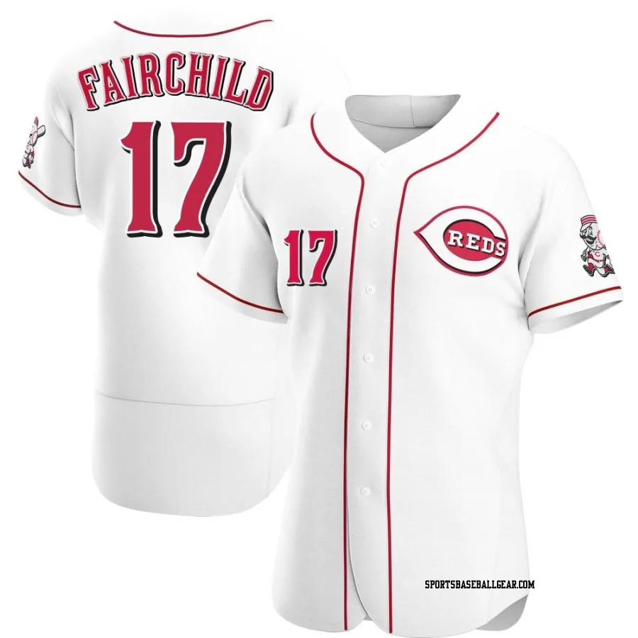 Stuart Fairchild Men's Cincinnati Reds White Authentic Home Jersey