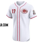 Stuart Fairchild Men's Cincinnati Reds White Elite Home Jersey