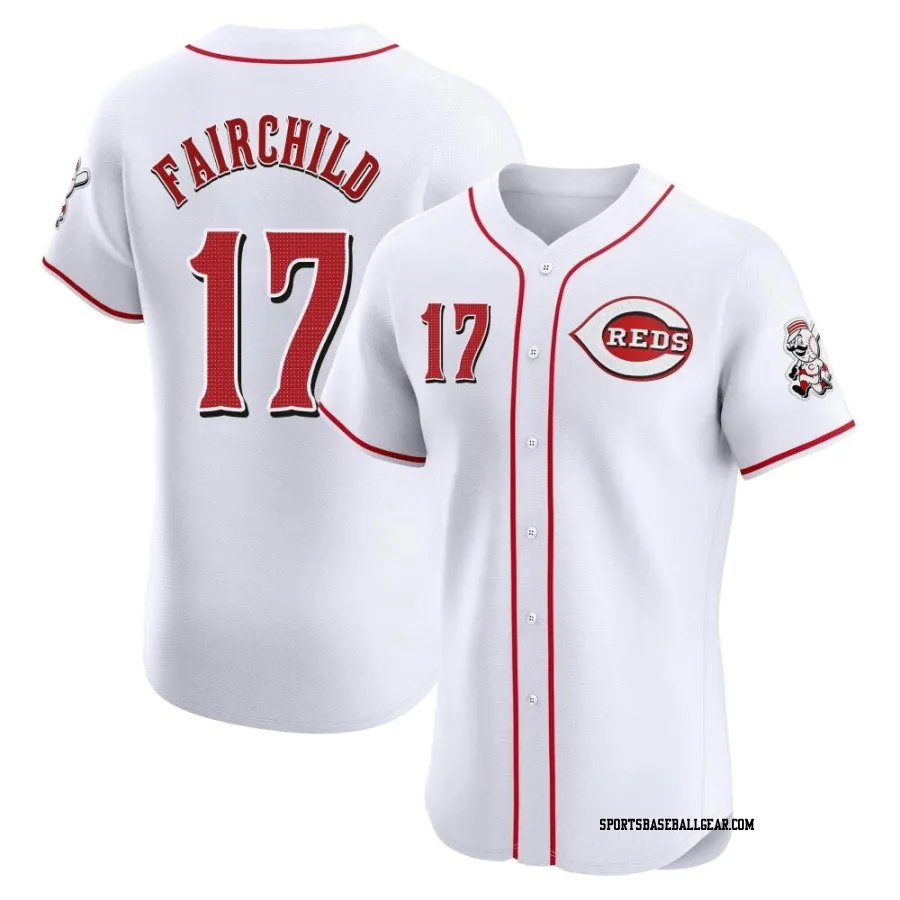 Stuart Fairchild Men's Cincinnati Reds White Elite Home Jersey