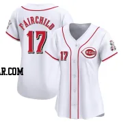 Stuart Fairchild Women's Cincinnati Reds White Limited Home Jersey