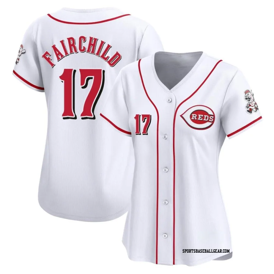 Stuart Fairchild Women's Cincinnati Reds White Limited Home Jersey