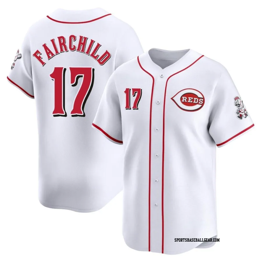 Stuart Fairchild Youth Cincinnati Reds White Limited Home Jersey