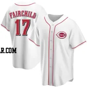 Stuart Fairchild Youth Cincinnati Reds White Replica Home Jersey