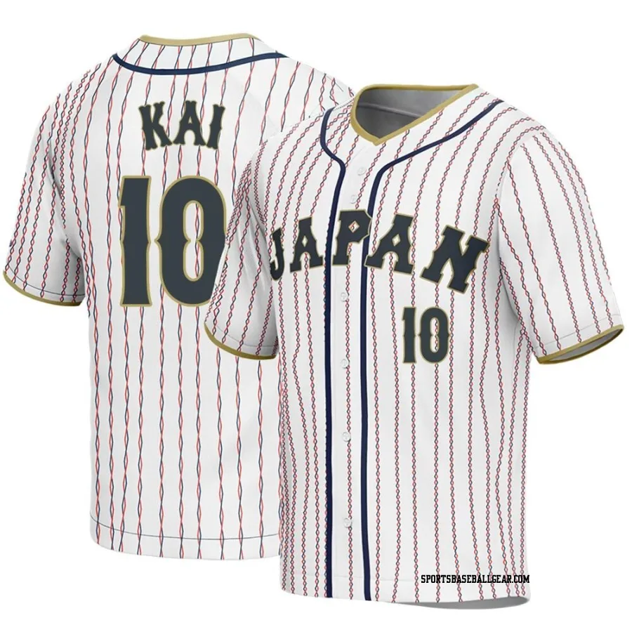 Takuya Kai Men's Japan Baseball White Replica 2023 World Baseball Classic Jersey