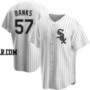 Tanner Banks Men's Chicago White Sox White Replica Home Jersey