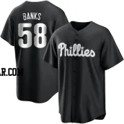 Tanner Banks Men's Philadelphia Phillies Black/White Replica Jersey