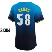 Tanner Banks Men's Philadelphia Phillies Blue Elite 2024 City Connect Jersey