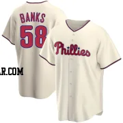 Tanner Banks Men's Philadelphia Phillies Cream Replica Alternate Jersey