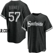 Tanner Banks Youth Chicago White Sox Black Replica 2021 City Connect Jersey