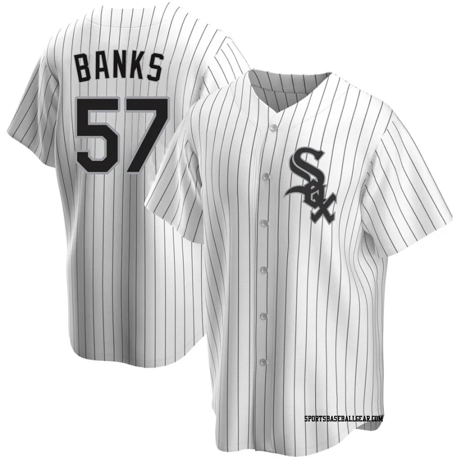 Tanner Banks Youth Chicago White Sox White Replica Home Jersey