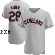 Tanner Bibee Men's Cleveland Guardians Gray Authentic Road Jersey