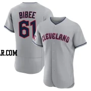 Tanner Bibee Men's Cleveland Guardians Gray Authentic Road Jersey