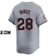 Tanner Bibee Men's Cleveland Guardians Gray Limited Road Jersey