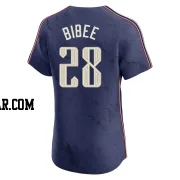 Tanner Bibee Men's Cleveland Guardians Navy Elite 2024 City Connect Jersey