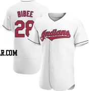 Tanner Bibee Men's Cleveland Guardians White Authentic Home Jersey