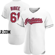 Tanner Bibee Men's Cleveland Guardians White Authentic Home Jersey