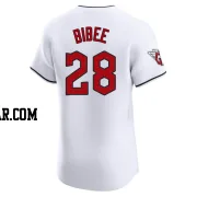 Tanner Bibee Men's Cleveland Guardians White Elite Home Jersey