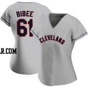 Tanner Bibee Women's Cleveland Guardians Gray Authentic Road Jersey