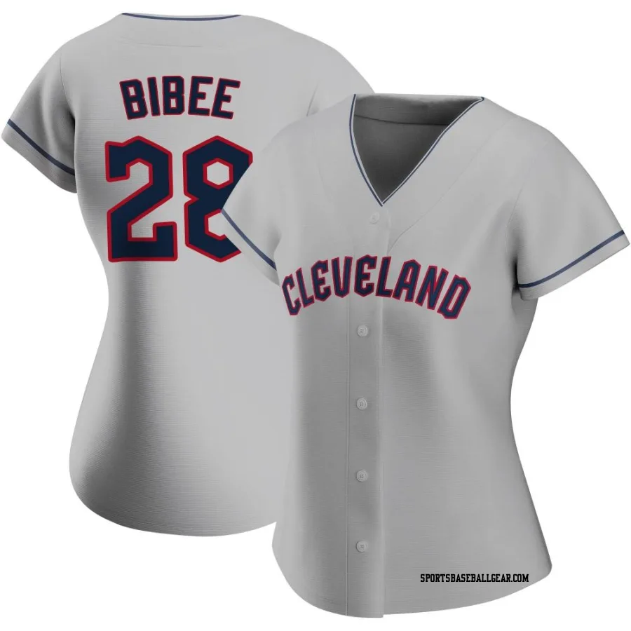 Tanner Bibee Women's Cleveland Guardians Gray Authentic Road Jersey