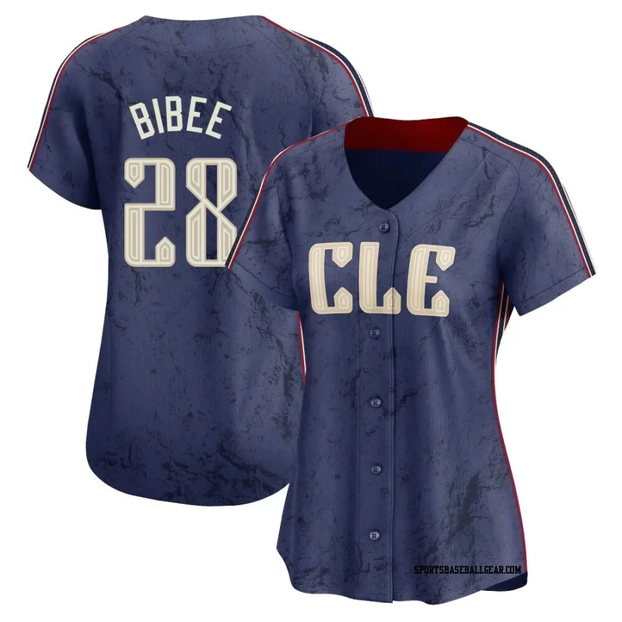 Tanner Bibee Women's Cleveland Guardians Navy Limited 2024 City Connect Jersey