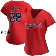 Tanner Bibee Women's Cleveland Guardians Red Replica Alternate Jersey